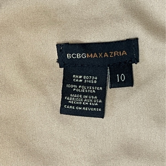 BCBGMaxAzria Multi Tier Halter Style Dress. Red and Cream Size 10 #1176 - Picture 7 of 8